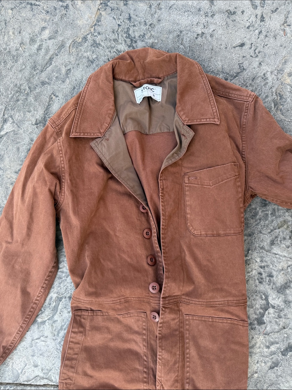 Women’s STOIC brown Utility Jumpsuit - Picture 4 of 7
